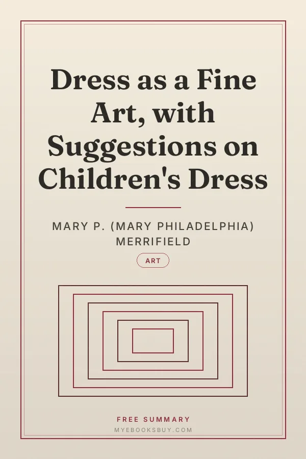 Cover of Dress as a Fine Art, with Suggestions on Children's Dress