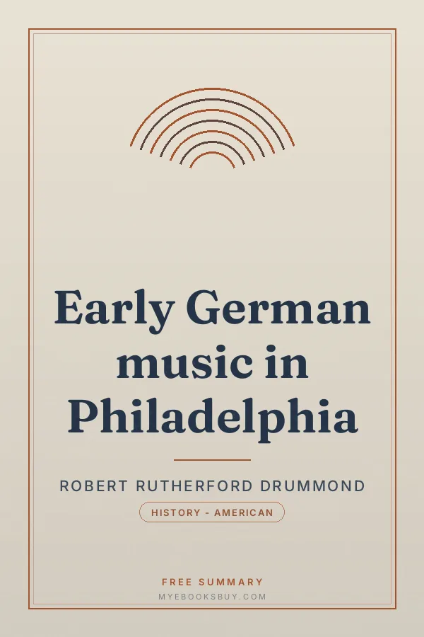 Cover of Early German music in Philadelphia
