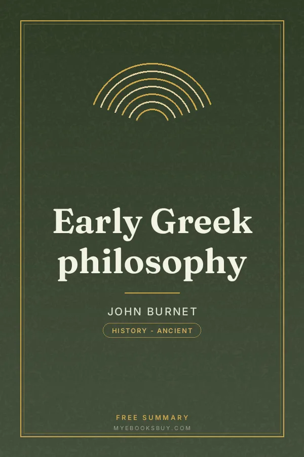 Cover of Early Greek philosophy