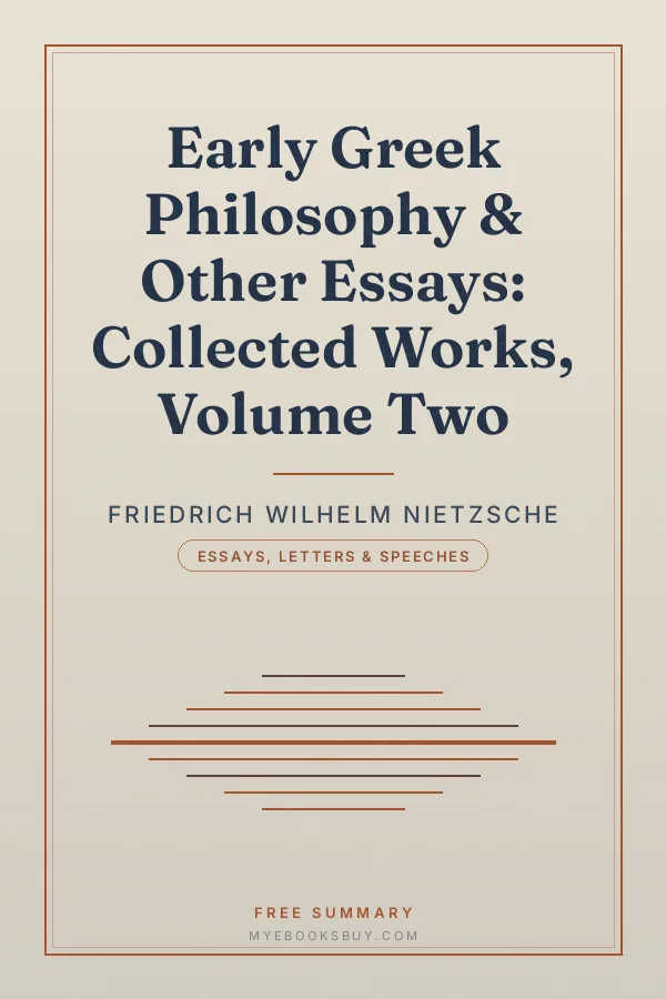 Cover of Early Greek Philosophy & Other Essays: Collected Works, Volume Two