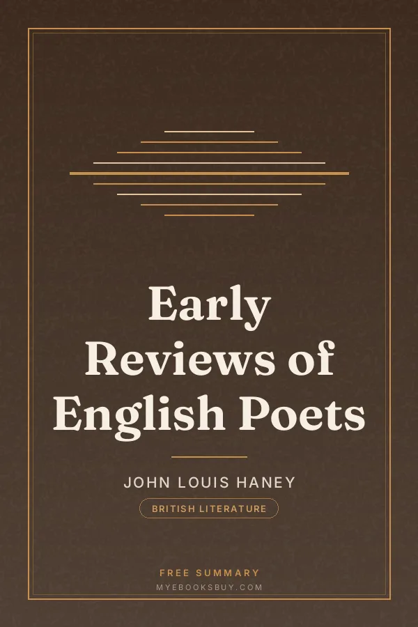 Cover of Early Reviews of English Poets
