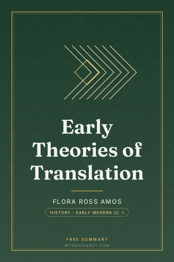 Cover of Early Theories of Translation