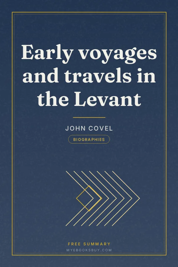 Cover of Early voyages and travels in the Levant