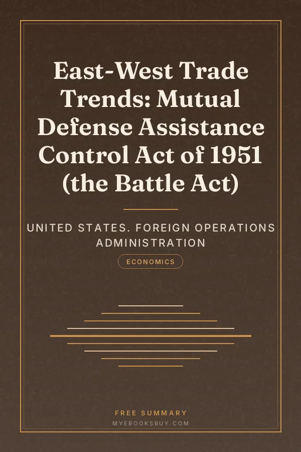 Cover of East-West Trade Trends: Mutual Defense Assistance Control Act of 1951 (the Battle Act)