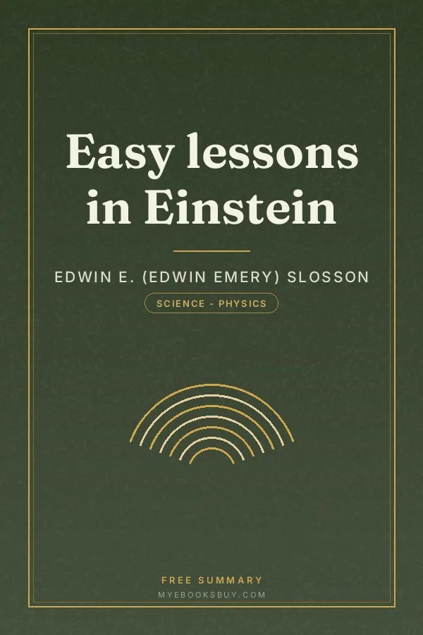 Cover of Easy lessons in Einstein
