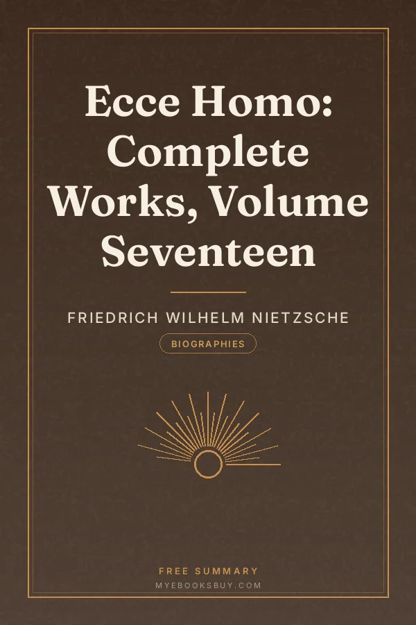 Cover of Ecce Homo: Complete Works, Volume Seventeen