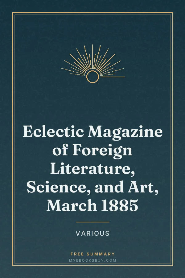 Cover of Eclectic Magazine of Foreign Literature, Science, and Art, March 1885