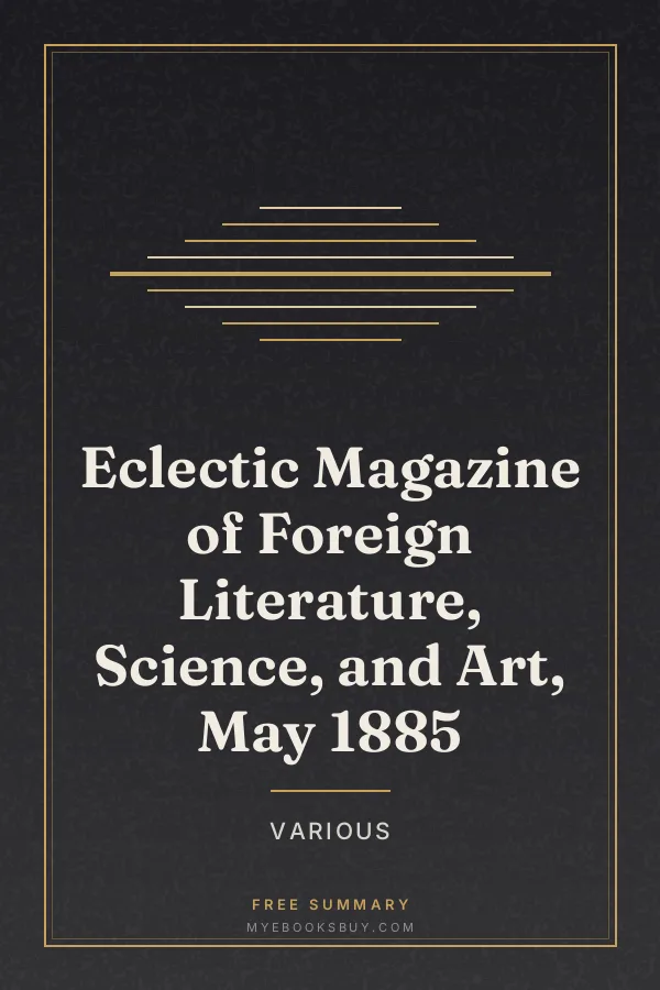 Cover of Eclectic Magazine of Foreign Literature, Science, and Art, May 1885