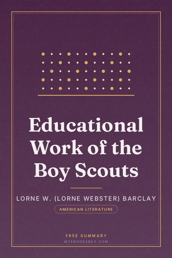 Cover of Educational Work of the Boy Scouts