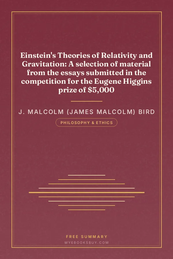 Cover of Einstein's Theories of Relativity and Gravitation: A selection of material from the essays submitted in the competition for the Eugene Higgins prize of $5,000