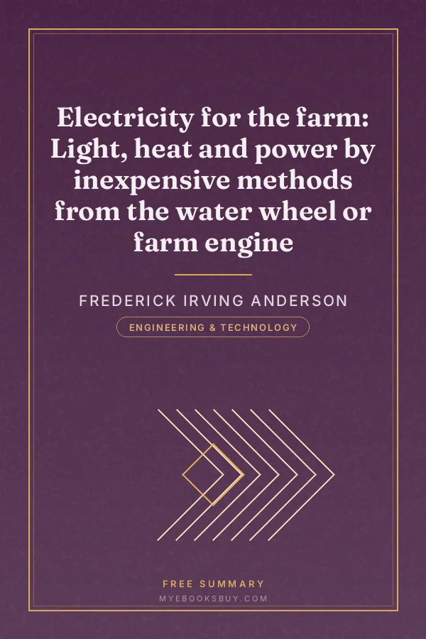 Cover of Electricity for the farm: Light, heat and power by inexpensive methods from the water wheel or farm engine