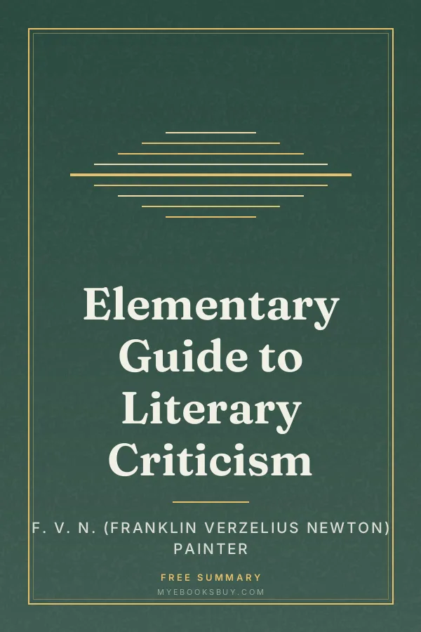 Cover of Elementary Guide to Literary Criticism