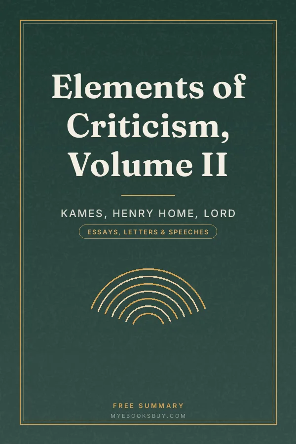 Cover of Elements of Criticism, Volume II