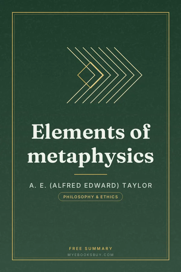 Cover of Elements of metaphysics