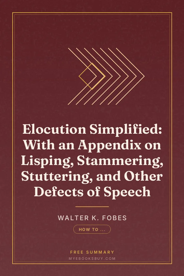 Cover of Elocution Simplified: With an Appendix on Lisping, Stammering, Stuttering, and Other Defects of Speech