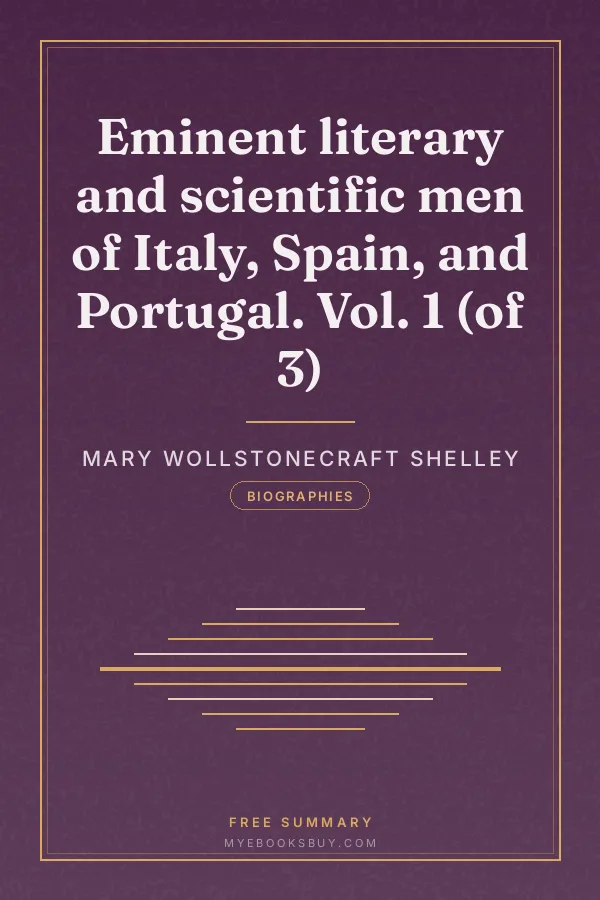 Cover of Eminent literary and scientific men of Italy, Spain, and Portugal. Vol. 1 (of 3)