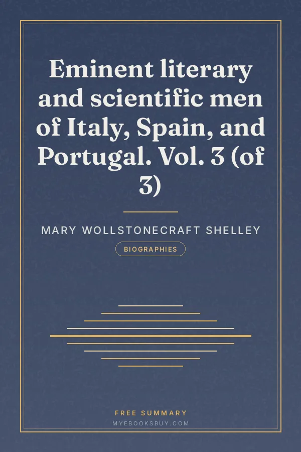 Cover of Eminent literary and scientific men of Italy, Spain, and Portugal. Vol. 3 (of 3)