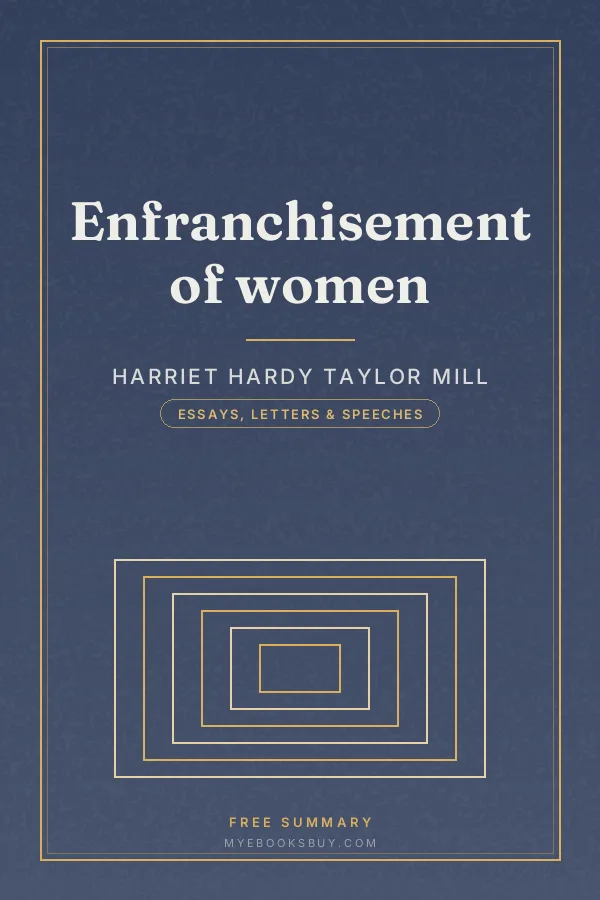 Cover of Enfranchisement of women