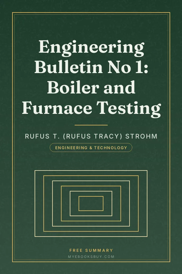 Cover of Engineering Bulletin No 1: Boiler and Furnace Testing