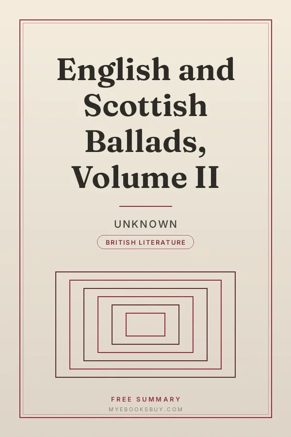 Cover of English and Scottish Ballads, Volume II