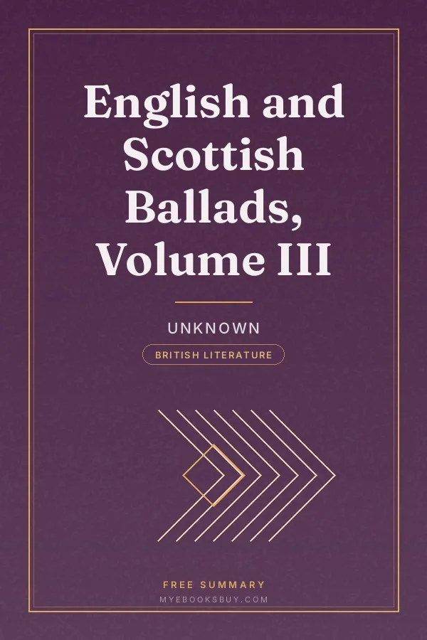 Cover of English and Scottish Ballads, Volume III