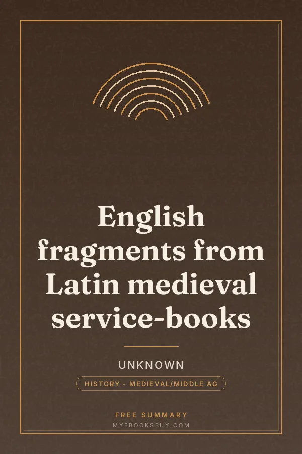 Cover of English fragments from Latin medieval service-books