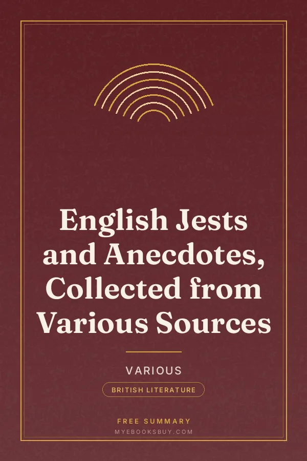 Cover of English Jests and Anecdotes, Collected from Various Sources