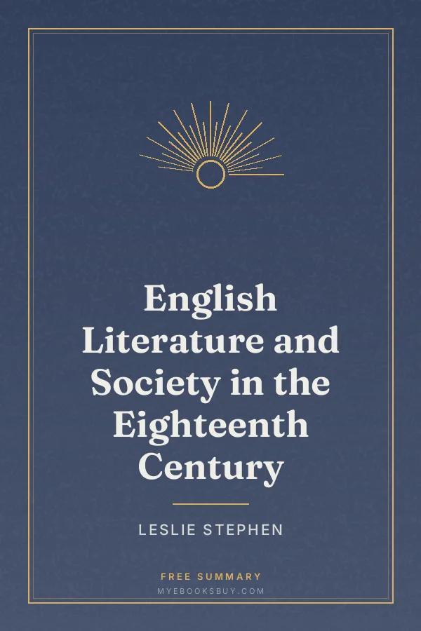 Cover of English Literature and Society in the Eighteenth Century
