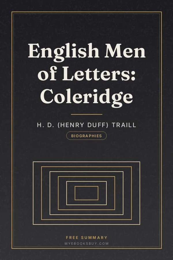 Cover of English Men of Letters: Coleridge