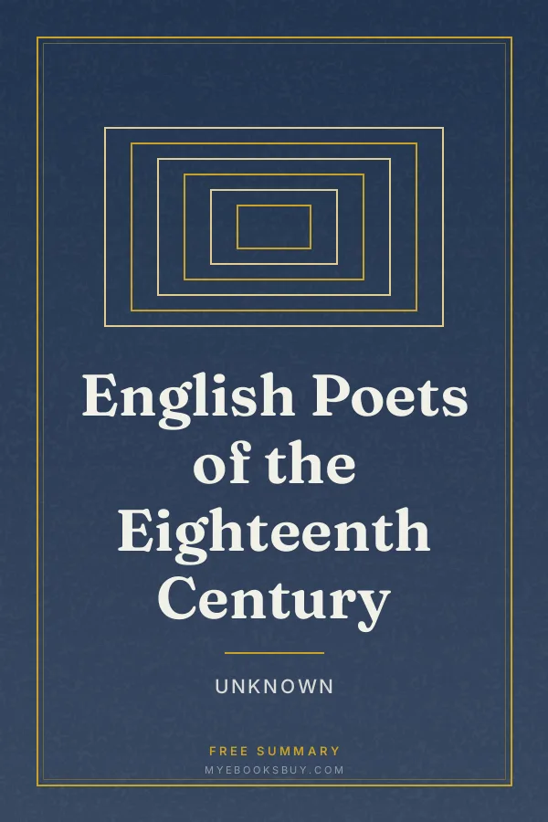 Cover of English Poets of the Eighteenth Century