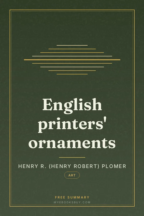 Cover of English printers' ornaments