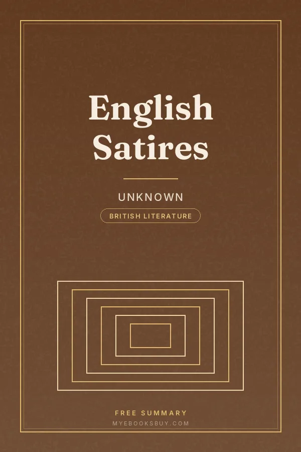 Cover of English Satires