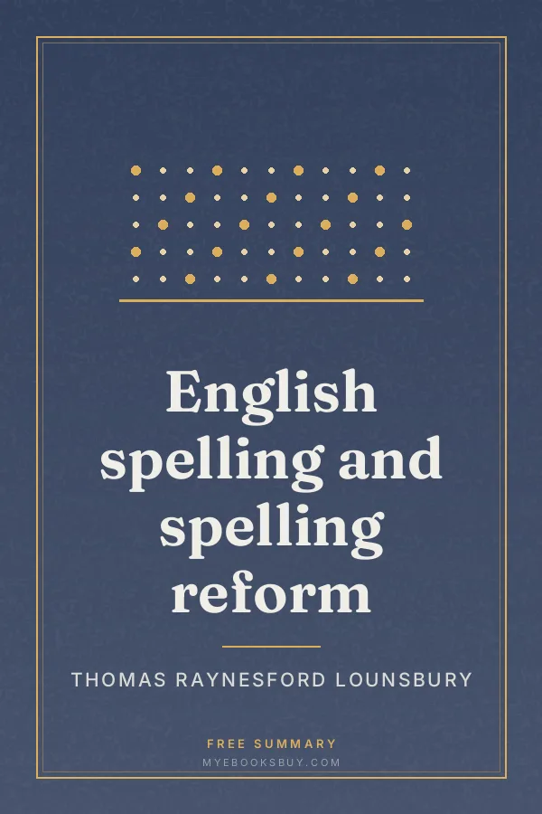 Cover of English spelling and spelling reform
