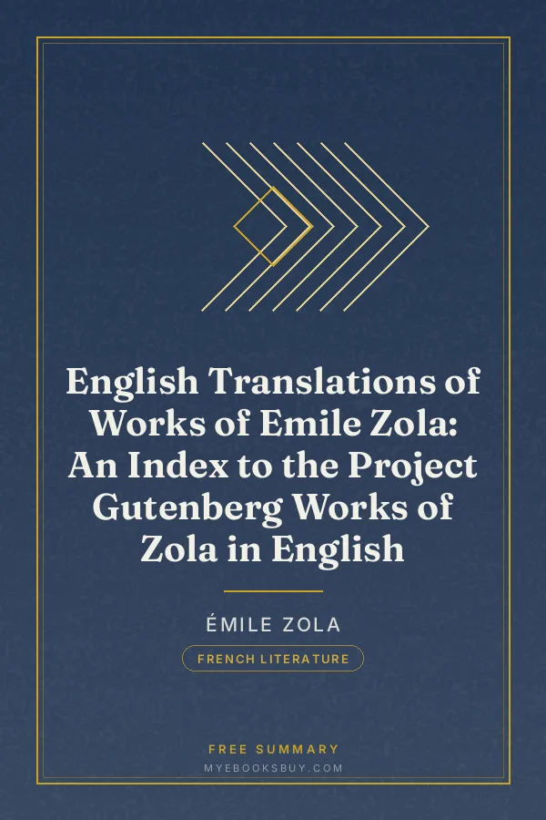 Cover of English Translations of Works of Emile Zola: An Index to the Project Gutenberg Works of Zola in English
