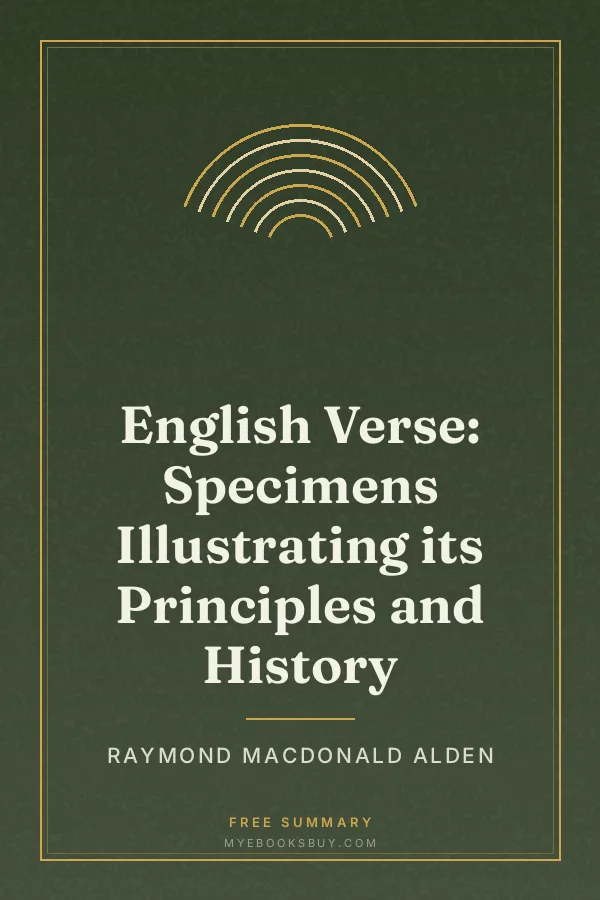 Cover of English Verse: Specimens Illustrating its Principles and History