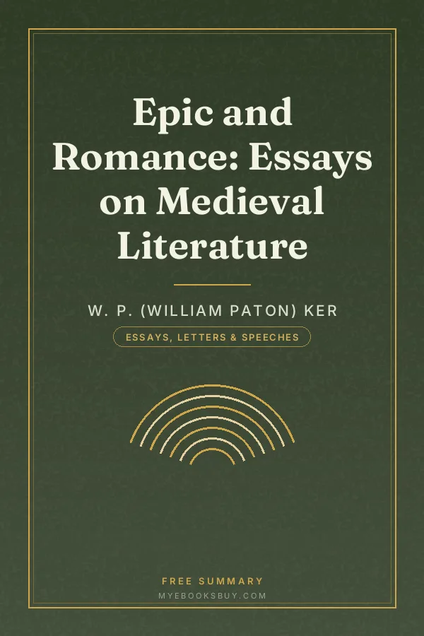 Cover of Epic and Romance: Essays on Medieval Literature