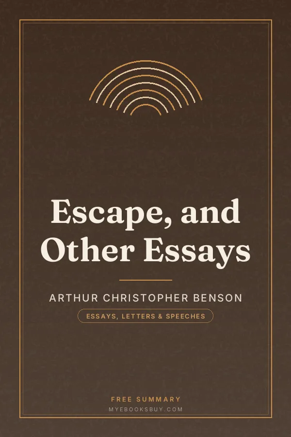 Cover of Escape, and Other Essays