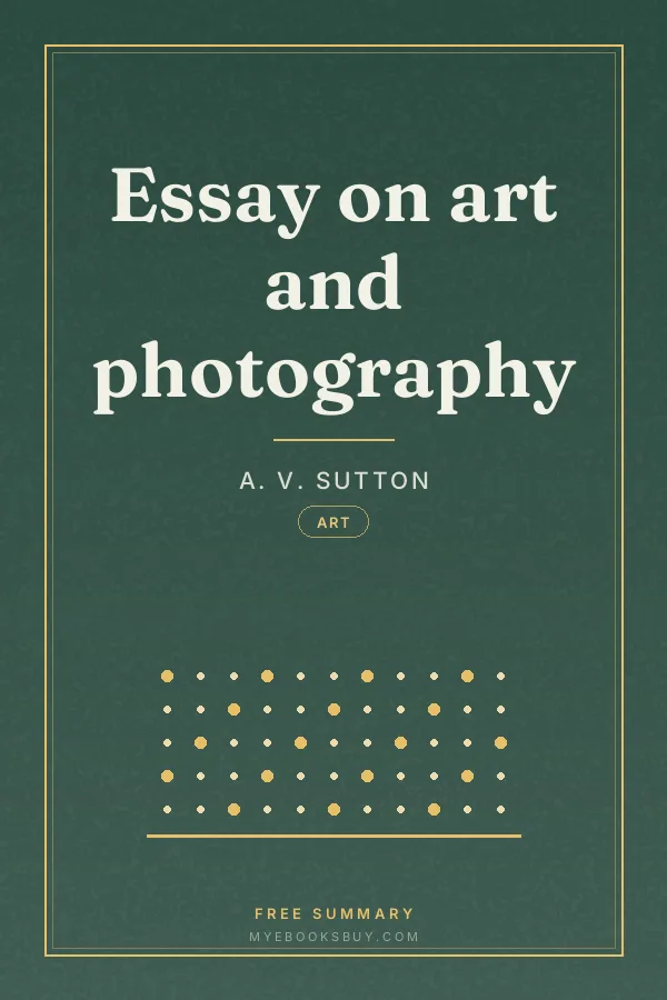 Cover of Essay on art and photography