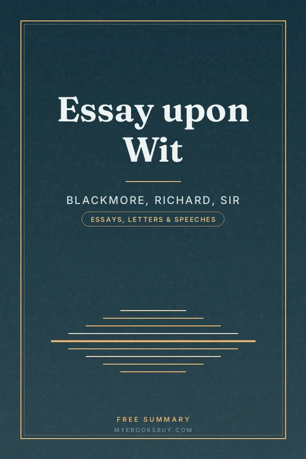 Cover of Essay upon Wit