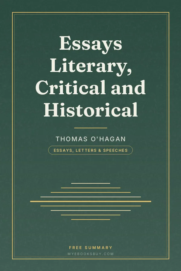 Cover of Essays Literary, Critical and Historical