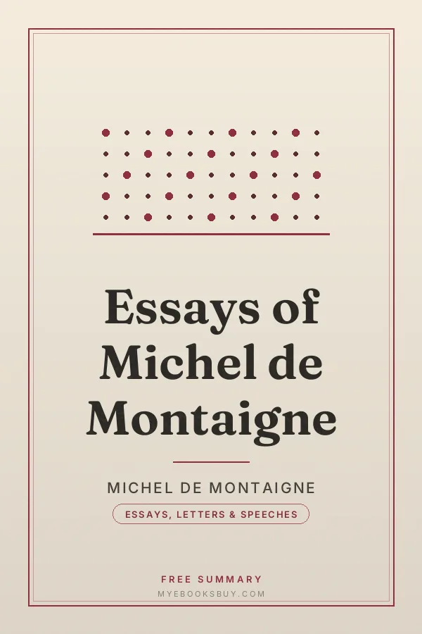 Cover of Essays of Michel de Montaigne