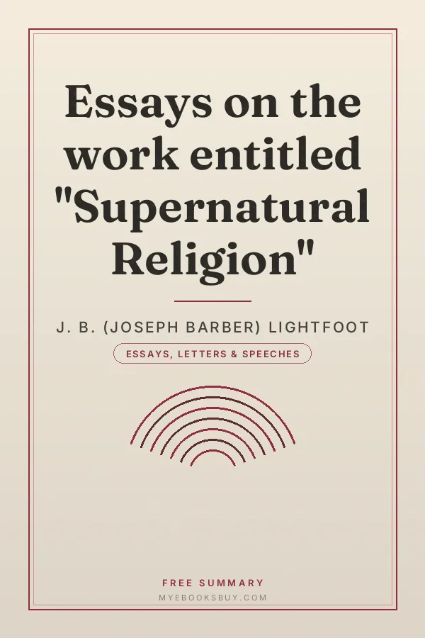 Cover of Essays on the work entitled "Supernatural Religion"