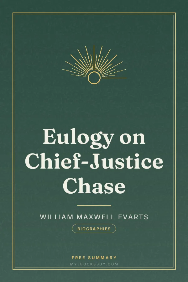 Cover of Eulogy on Chief-Justice Chase
