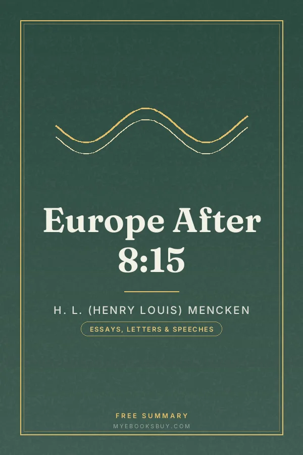 Cover of Europe After 8:15