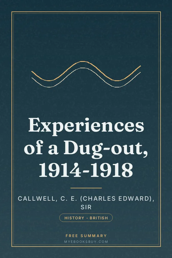 Cover of Experiences of a Dug-out, 1914-1918