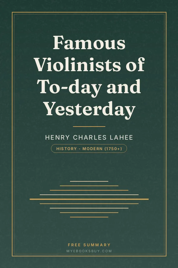 Cover of Famous Violinists of To-day and Yesterday