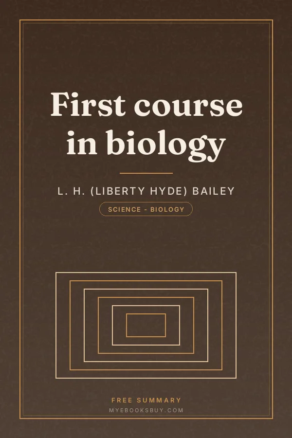 Cover of First course in biology