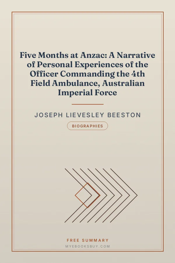 Cover of Five Months at Anzac: A Narrative of Personal Experiences of the Officer Commanding the 4th Field Ambulance, Australian Imperial Force