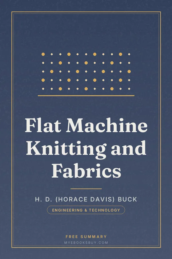 Cover of Flat Machine Knitting and Fabrics