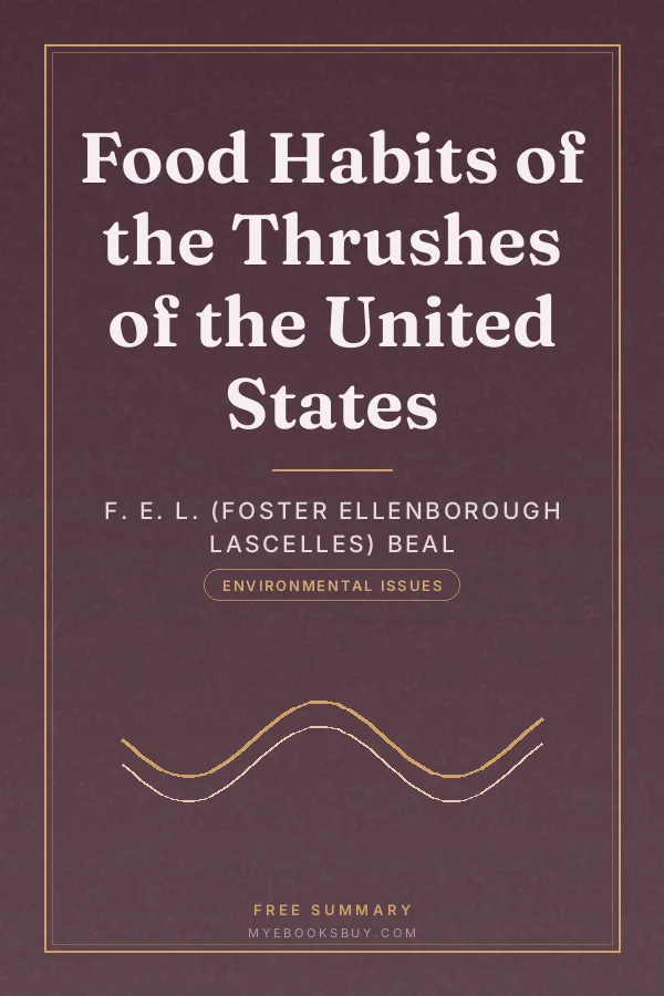 Cover of Food Habits of the Thrushes of the United States